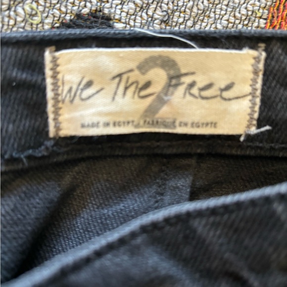 Free People We the Free Black Denim Mini skirt with Zipper - Picture 5 of 5